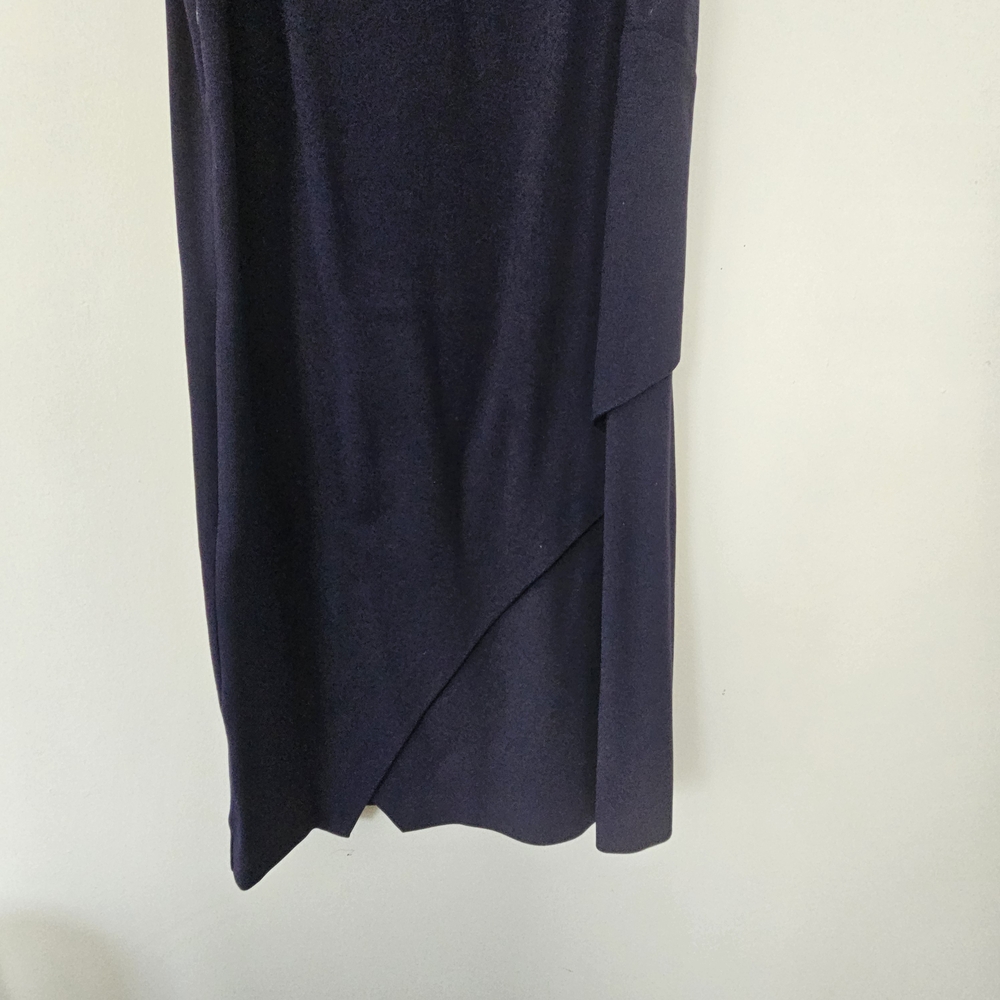 Diane Von Frustenberg Megan Classic Navy Blue Sheath Dress Size 14 - Picture 4 of 10